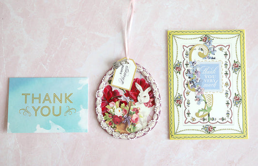 Thank you cards and an Easter ornament