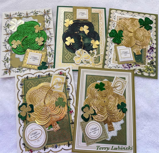 Shamrock kirigami cards