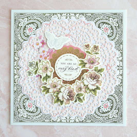 Heirloom Lace square card that says You Are So Very Kind