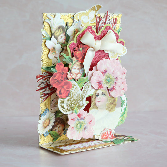 elaborate pulley card with diecuts