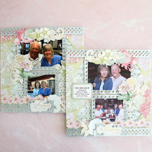 Antique Botanical scrapbook pages of Yukari and Penny
