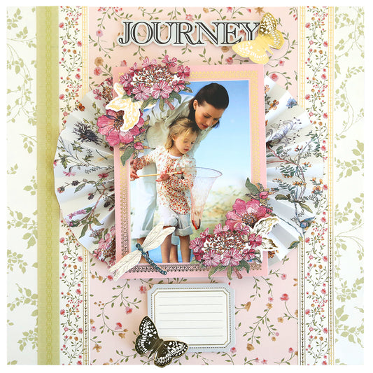 a beautiful scrapbook page made with the Simply Wildflower Scrapbooking Kit