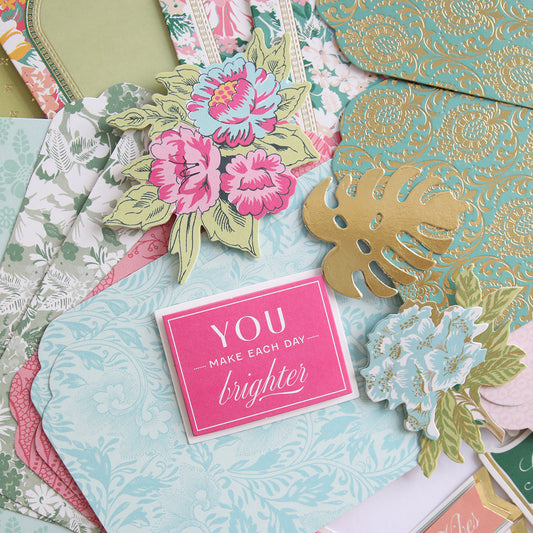 Components of the Simply Tropical Card Making Kit
