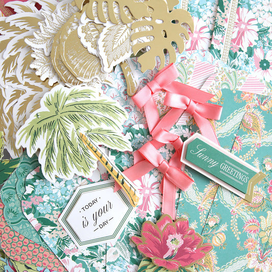 beachy components of the Simply Tropical Card Making Kit
