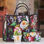 Astrid print tote and small cosmetic bag