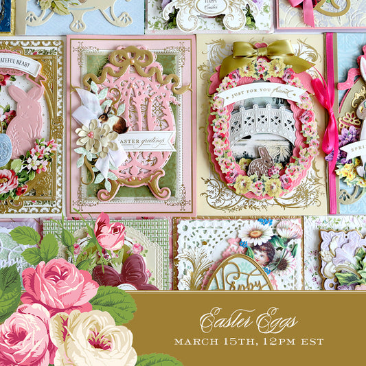 a collage of cards with flowers and a castle.