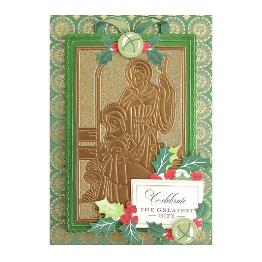 New Mary and Joseph Dies with Beautiful Blessings Stickers