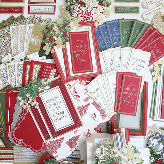 Components of the Christmas Present Card Making Kit
