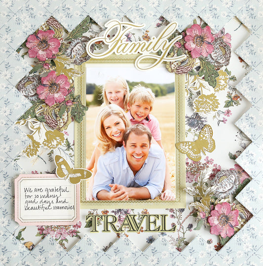 beautiful Simply Wildflower Meadow Scrapbooking Kit page