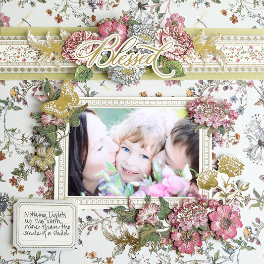 beautiful scrapbook made with the Simply Wildflower Card Making Kit