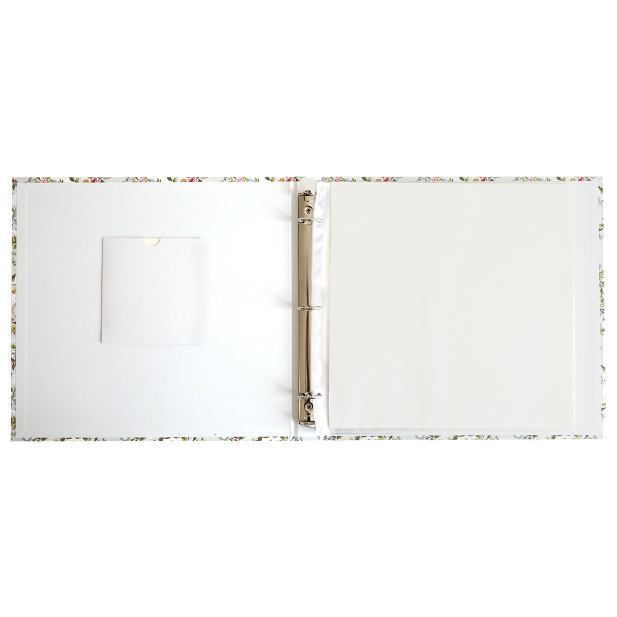 The Crop at Home 4 Scrapbook Album features a floral border, spacious 12x12 pages, and a left-side pocket—ideal for adding page protectors and preserving cherished memories.