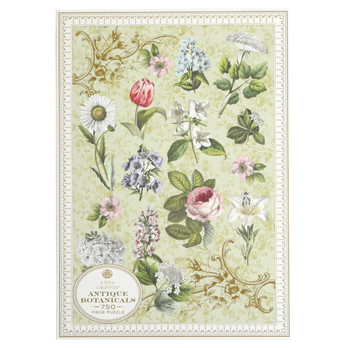 Explore the Antique Botanicals Jigsaw Puzzle, a stunning 750-piece set for flower and puzzle enthusiasts, showcasing a vintage botanical theme with exquisite floral illustrations on an elegant background.