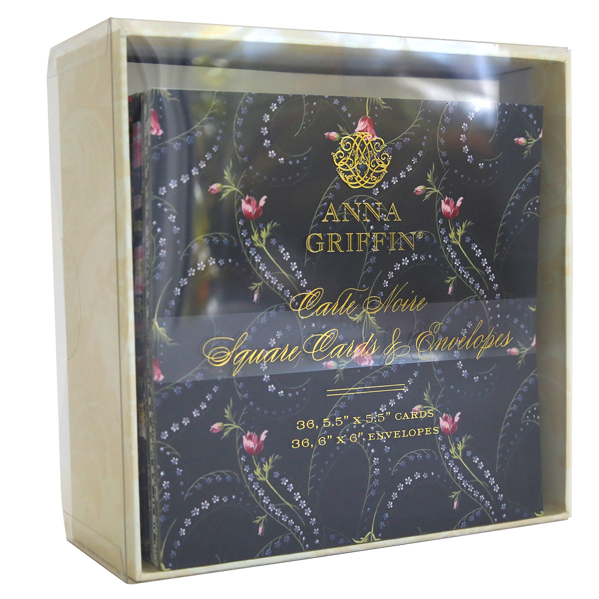 Carte Noire Square Cards and Envelopes in a box.