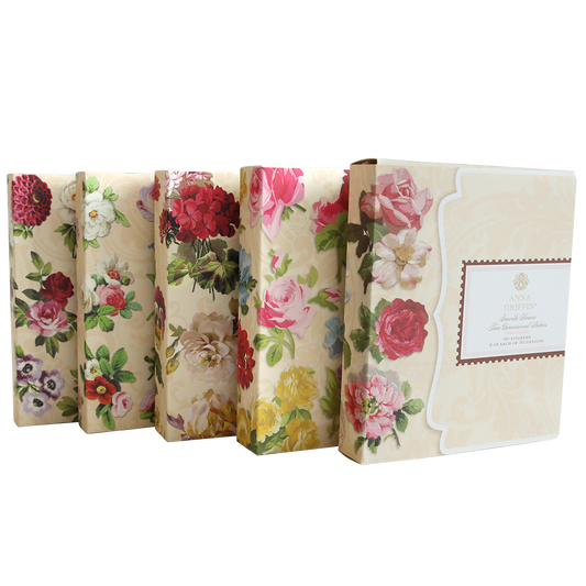 A collection of four Favorite Flowers Sticker Collection notebooks by Anna Griffin.