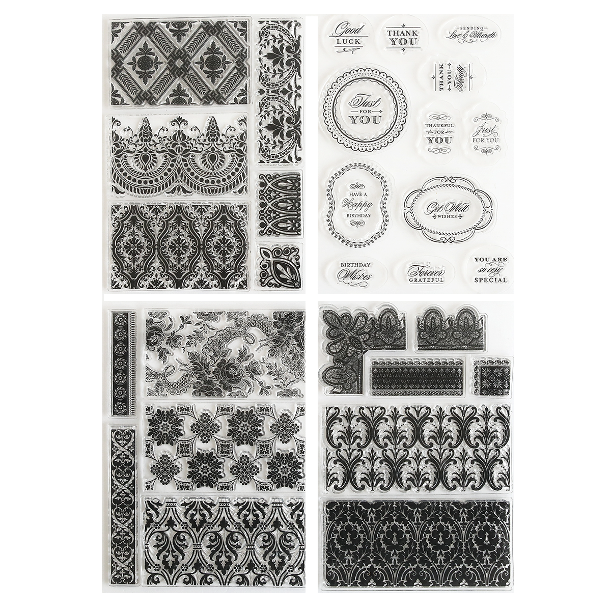 An Anniversary Stamp Set with designs.