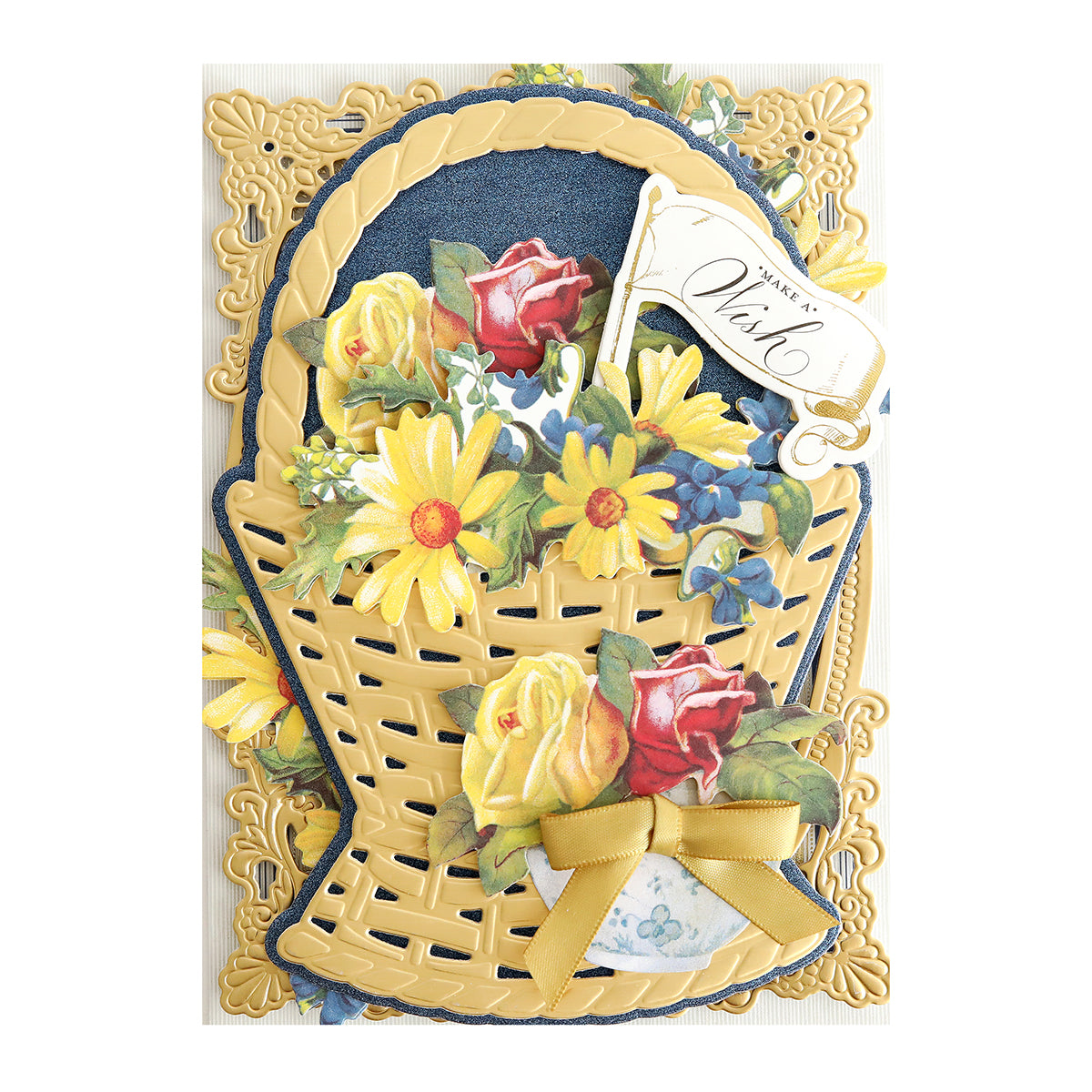 The Flower Pot Stickers feature vibrant baskets of daisies and roses, adorned with a ribbon and tag. Perfect for any occasion, these handcrafted stickers bring the charm of delicate bouquets in artistic form.