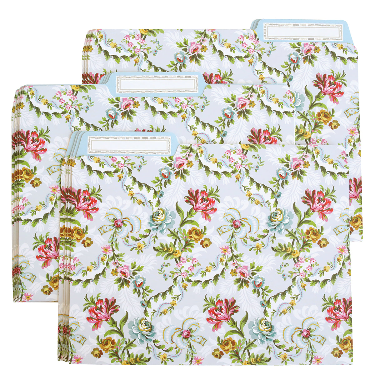 A set of Phoebe Floral File Folders.