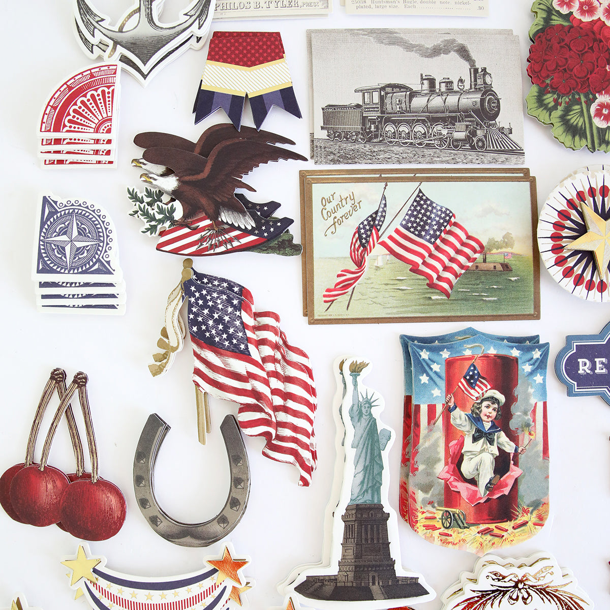 Celebrate the 4th of July with our patriotic magnets from the Madison Paper Crafting Collection. These vintage-inspired embellishments are perfect for showing off your patriotic spirit.