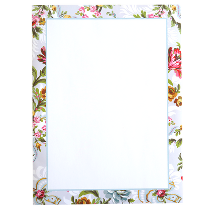 Phoebe Note Pad Set with a floral border on a blank sheet.
