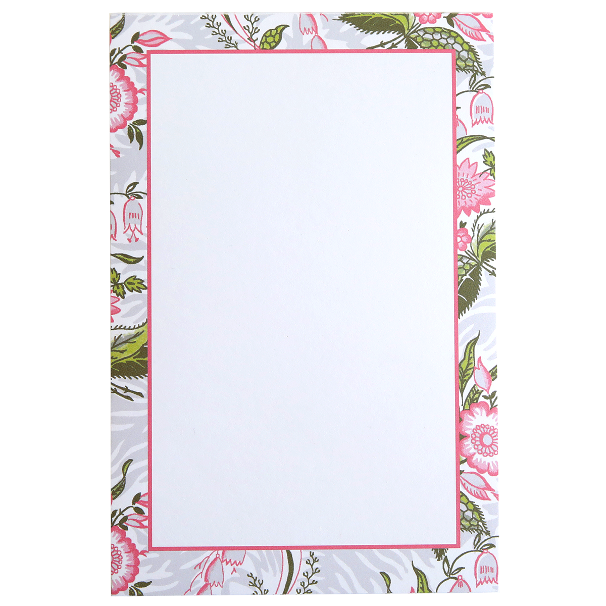Phoebe Note Pad Set with floral border design.