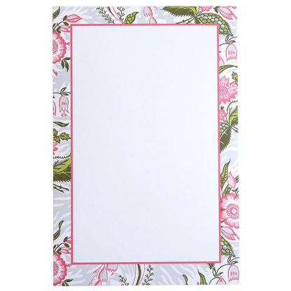 Phoebe Note Pad Set with floral border design.