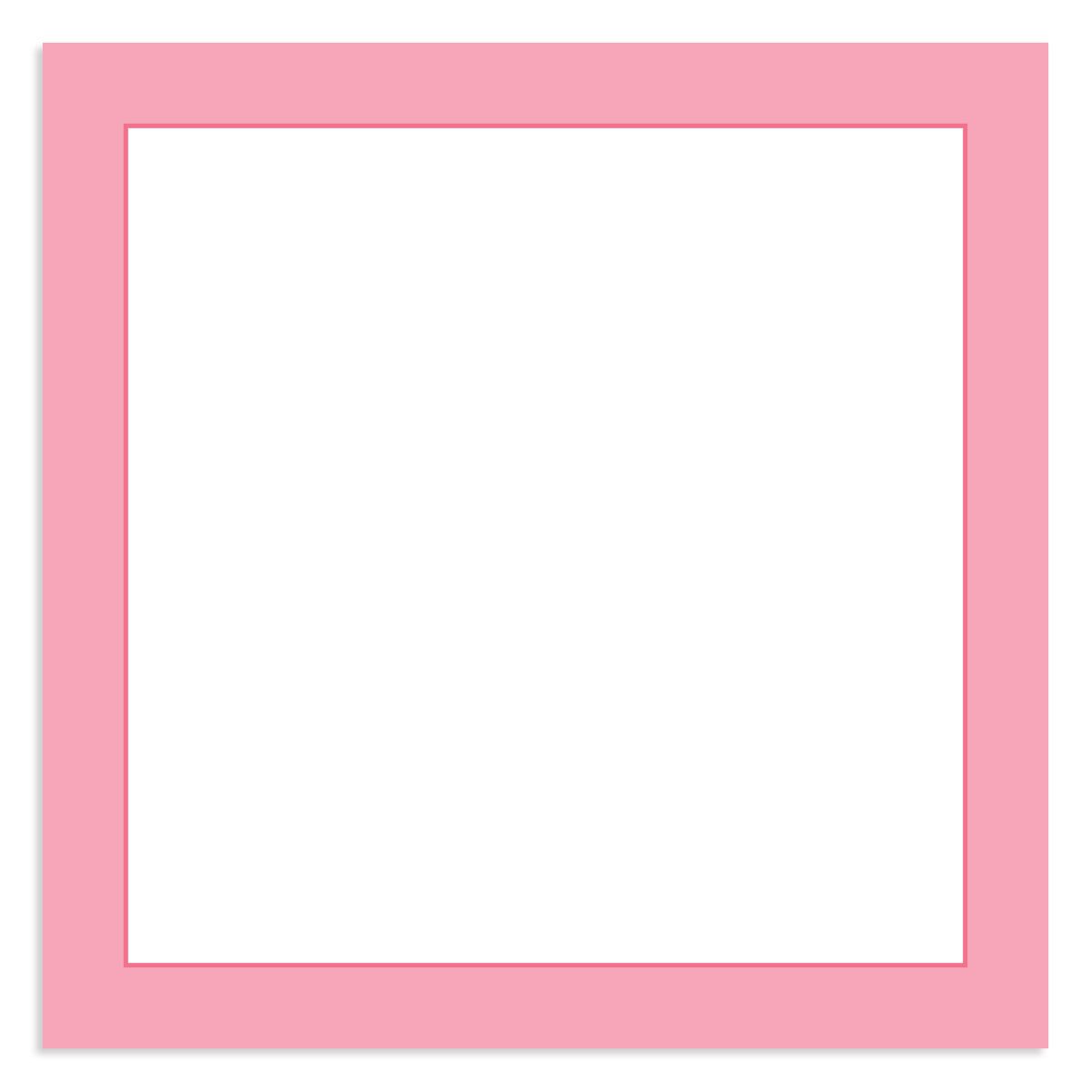 A Pink Damask Notepad Block sits against a pink background, featuring a thin pink outline.