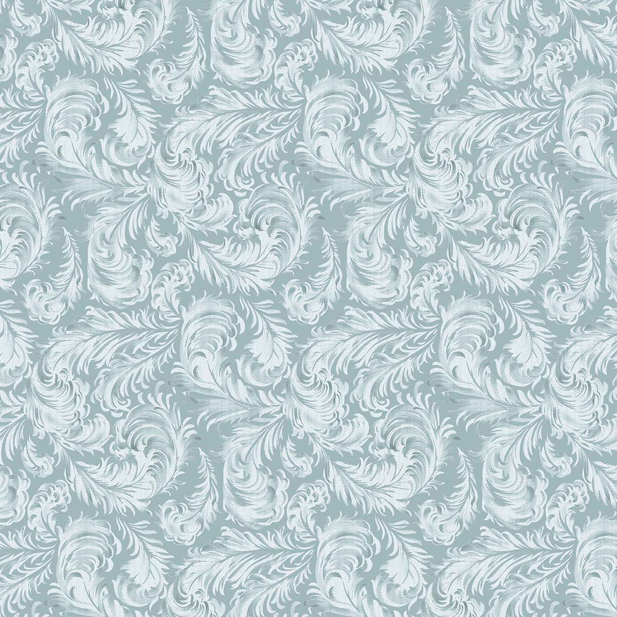 Add charm to your crafts with 12x12 Phoebe Blue Feathers Cardstock—5 sheets featuring seamless white vintage floral and leaf motifs on a light blue background, perfect for archival use and double-sided projects.