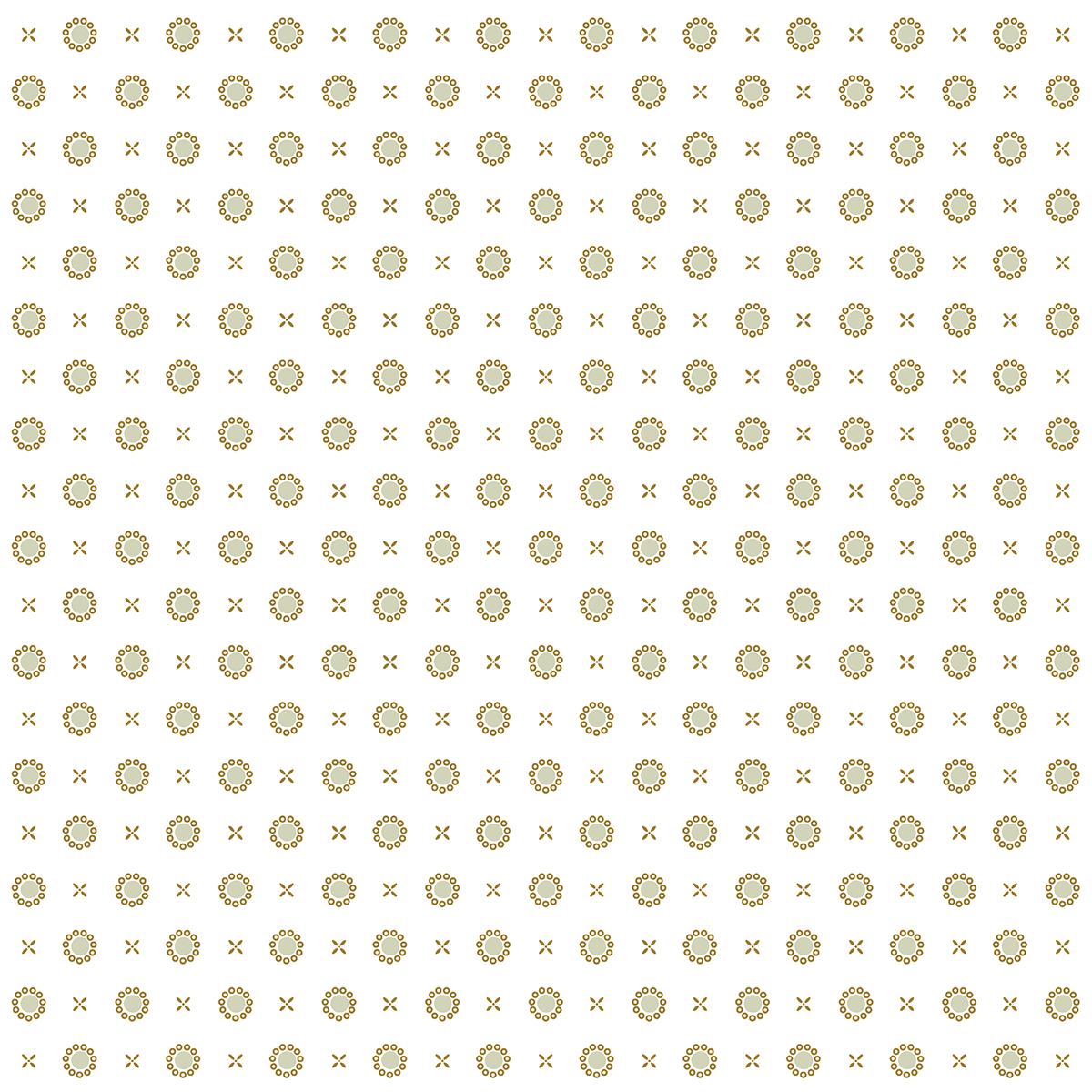 12x12 Virginia Flower Clusters Blue Cardstock (5 sheets) features seamless rows of green, brown floral shapes and X symbols on a light background—perfect for archival or double-sided cardstock crafting projects.