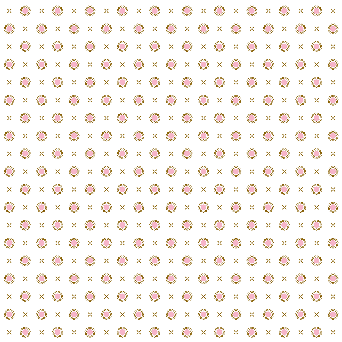 The 12x12 Virginia Pink Dot Text Paper (5 sheets) features a repeating pattern of small pink and green floral motifs with X shapes on a pale background—perfect for archival use or double-sided text paper projects.