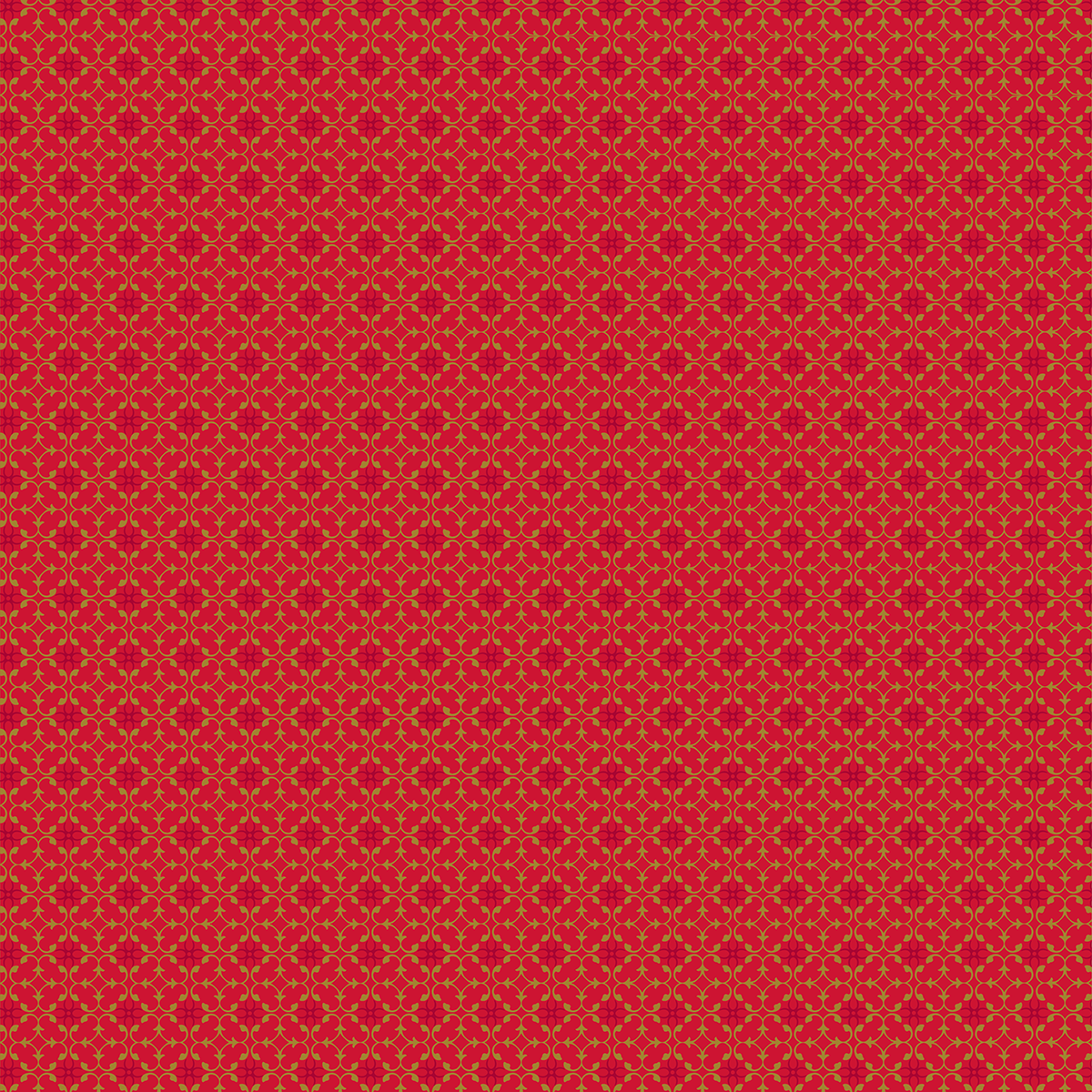 The 12x12 Christmas Baroque Scroll Text Paper (5 sheets) features a red background with yellow geometric and floral motifs in a grid—ideal for Christmas collections or archival projects.