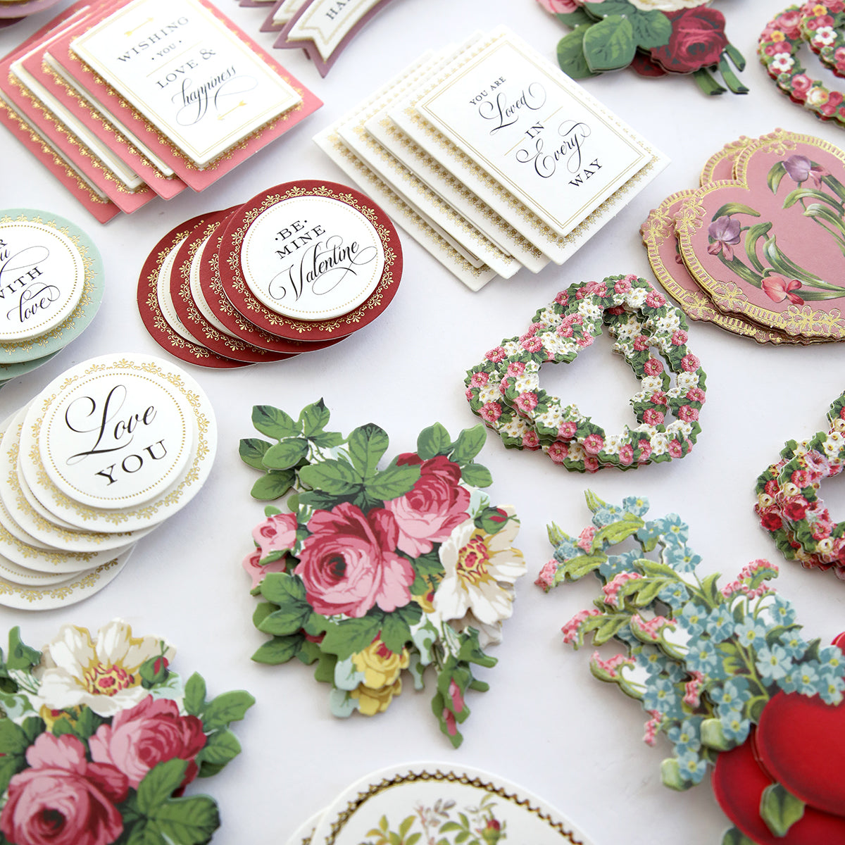 Celebrate Valentine's day with Romantic Stickers and Sentiments and enhance your gift giving with a storage folio filled with romantic stickers.