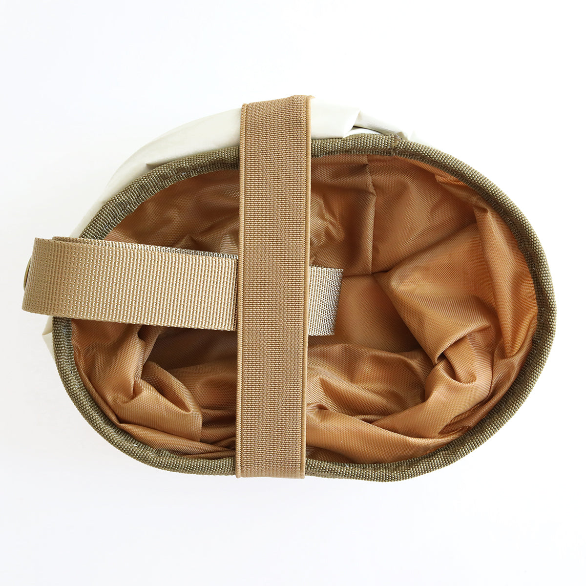 A brown and tan Mini Battery Vacuum, Scrap Can, and Magnetic Tweezers with a strap, perfect for carrying tools in your craft area clean and organized.
