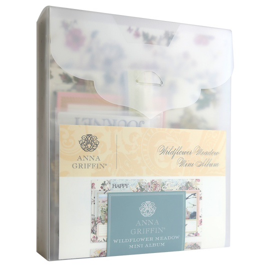Transparent packaging containing a floral-themed Wildflower Meadow Mini Album.