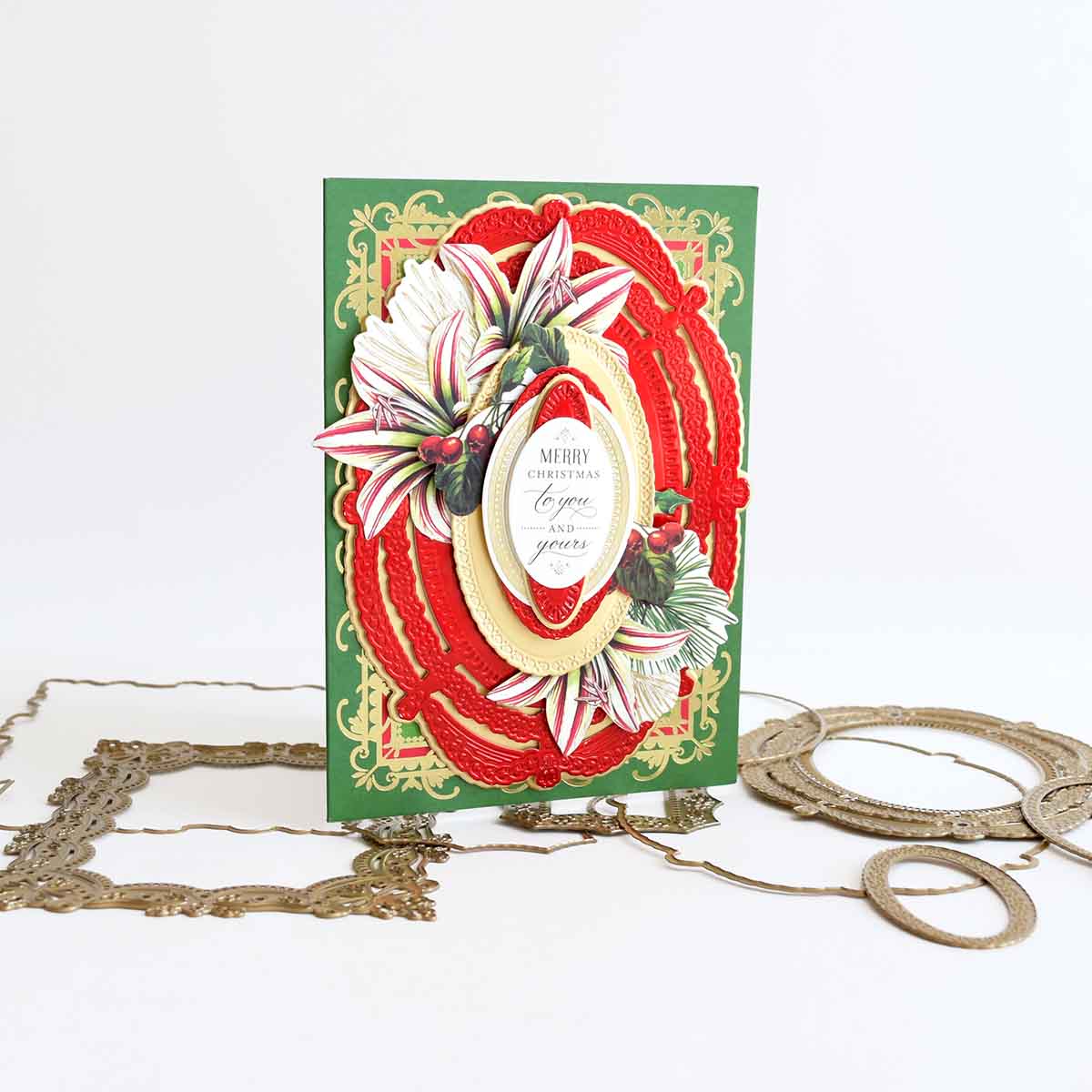 a close up of a card on a table.