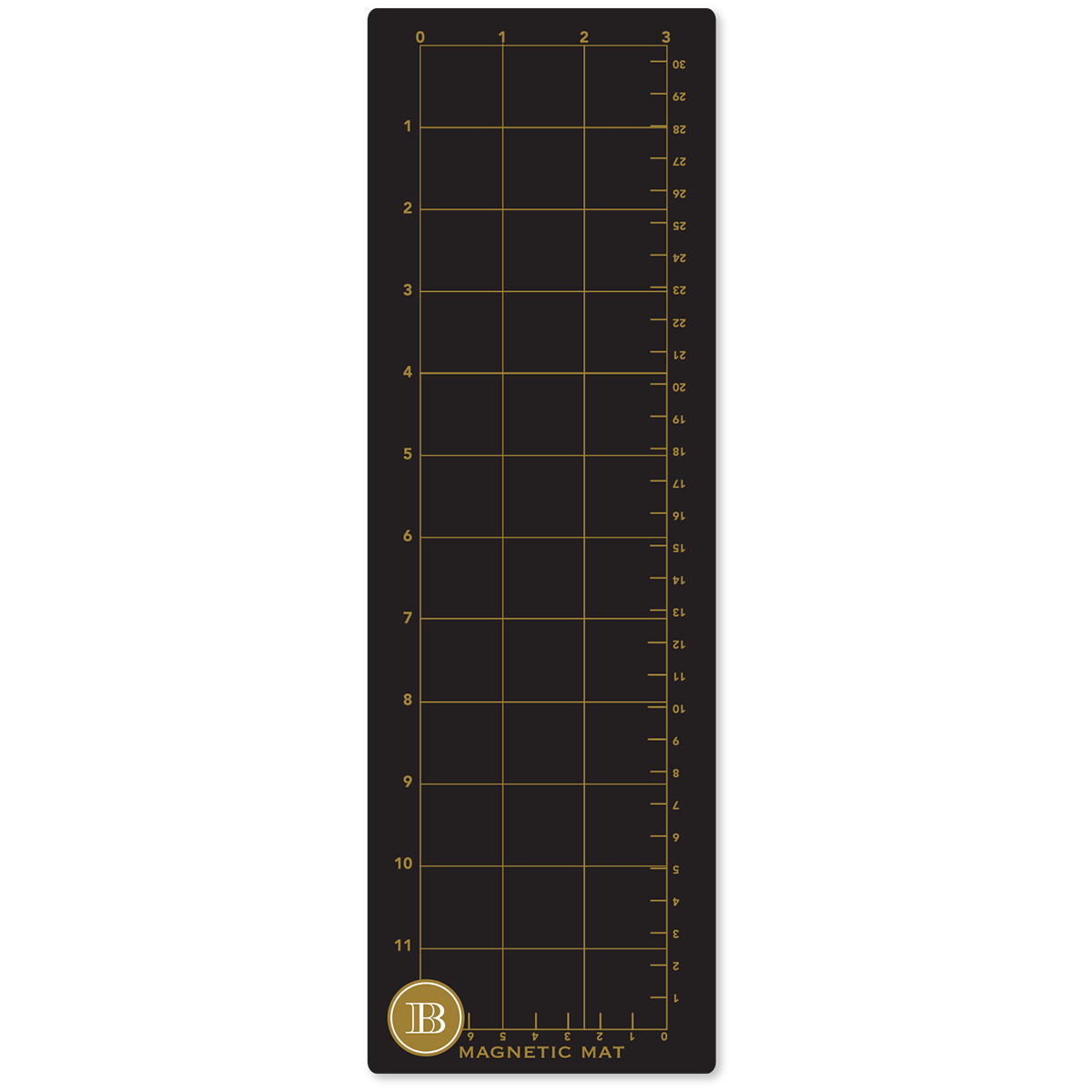 a ruler with a golden circle on it.