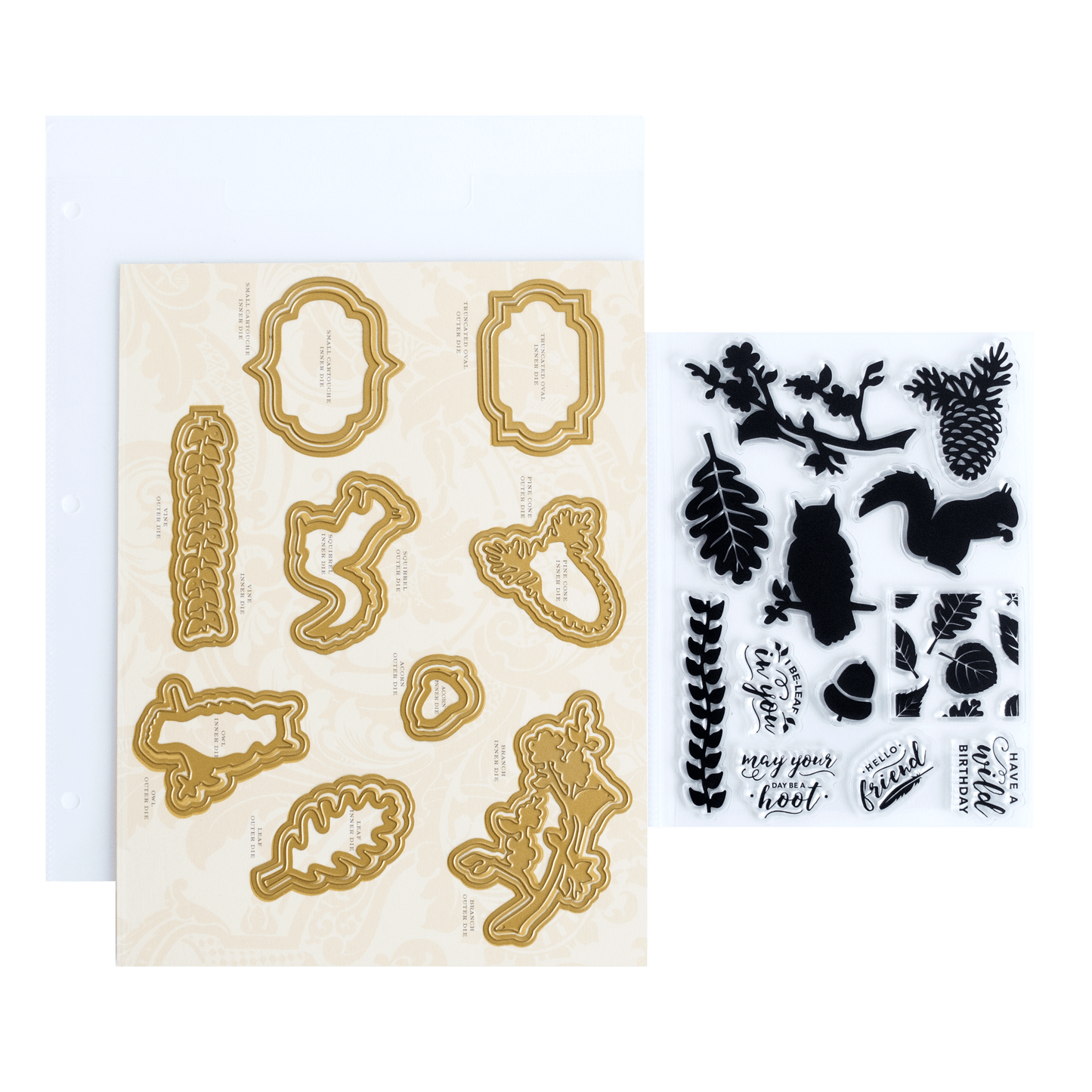 a picture of a cookie cutter and a card.