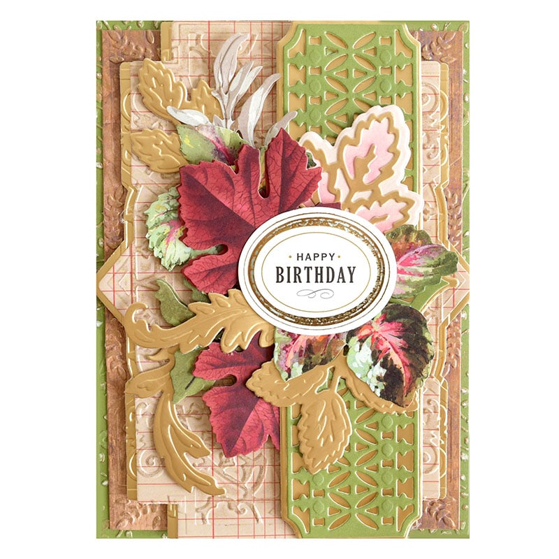 a birthday card with a flower on it.