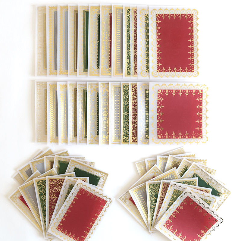 a bunch of cards that are sitting on a table.