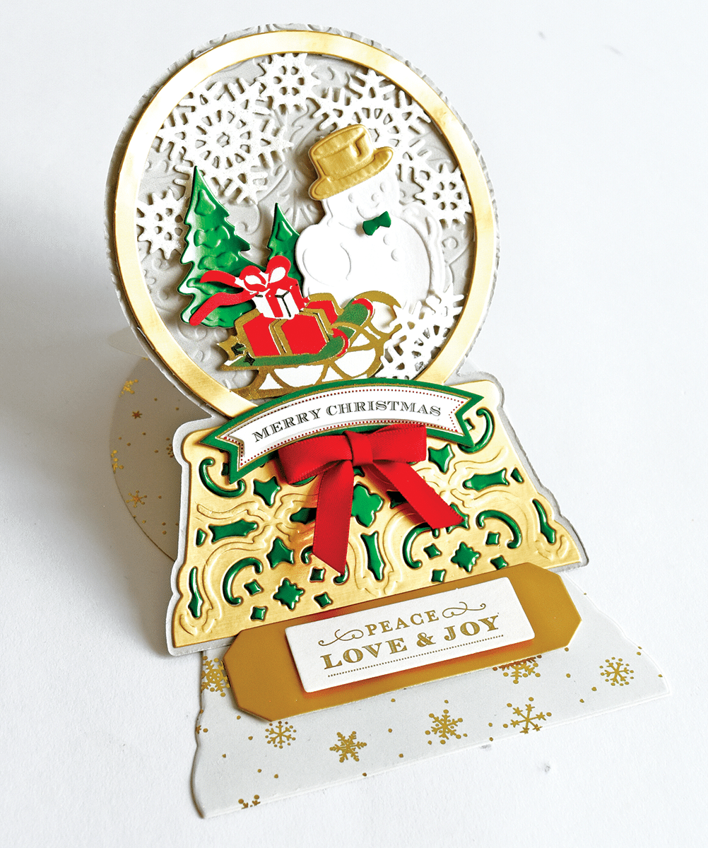 a christmas card with a snowman on top of it.