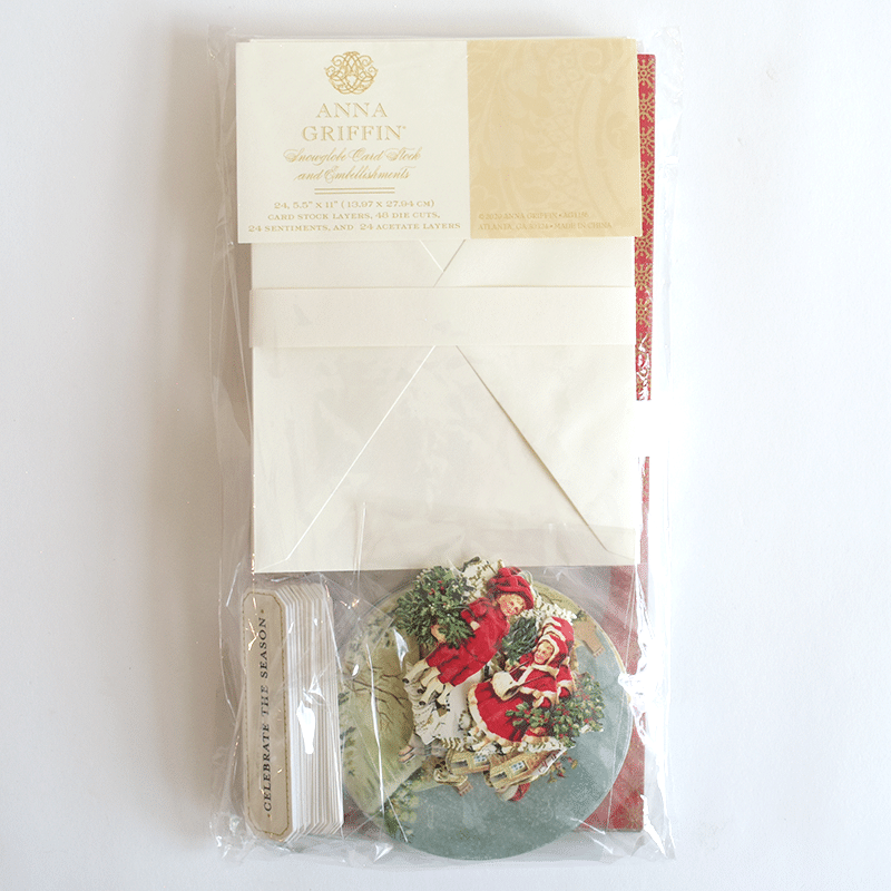 a package with a cake inside of it.