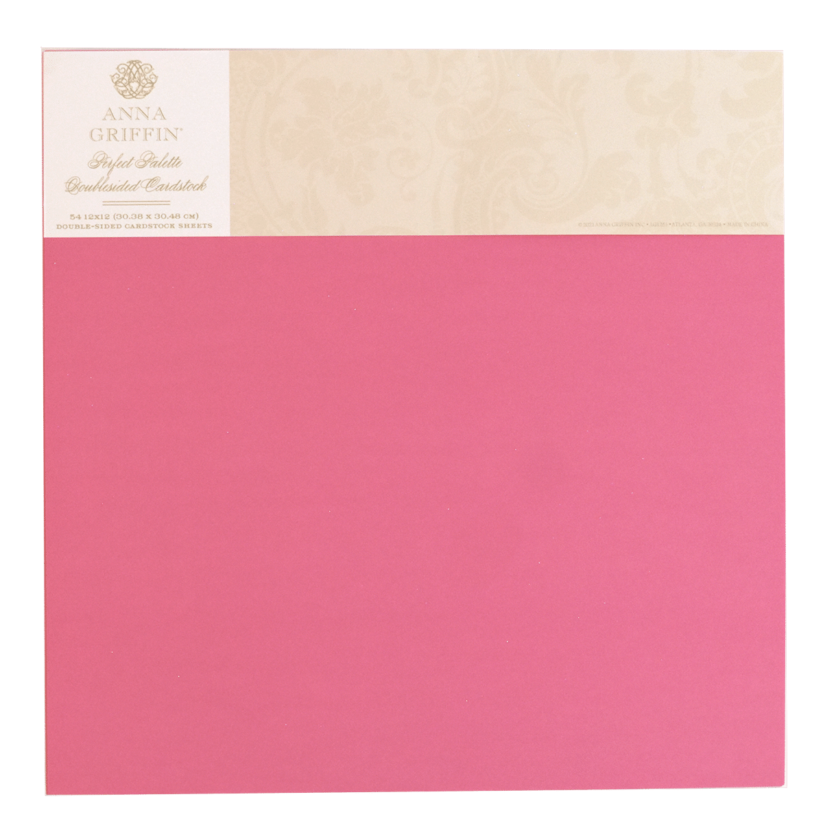 Deep Pretty Pink Card Stock - 12 x 12 in 65 lb Cover Smooth