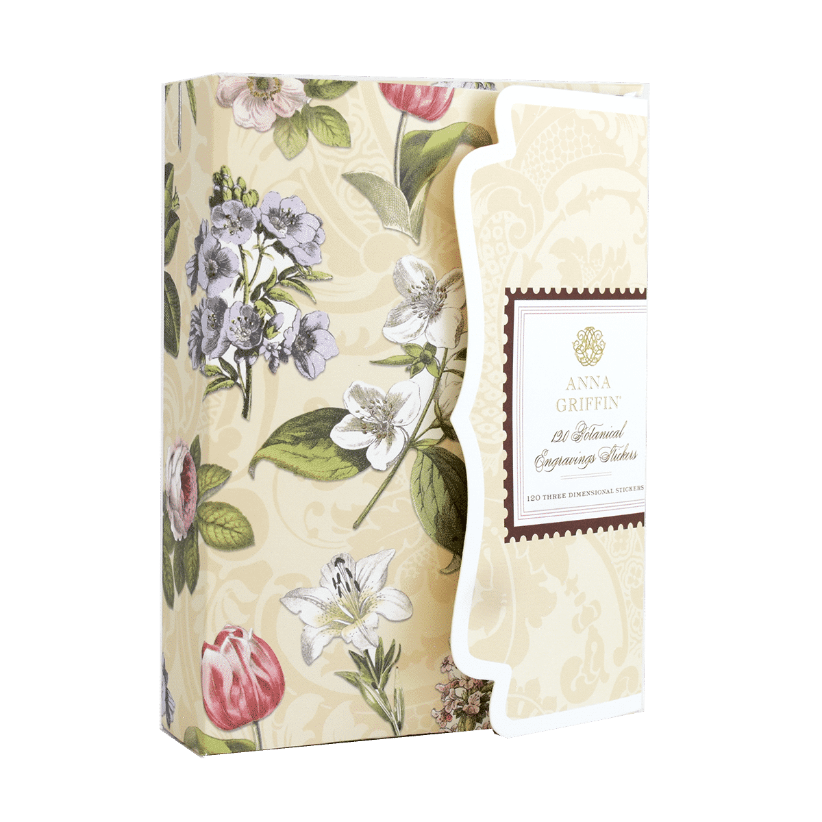 a book with a floral design on it.