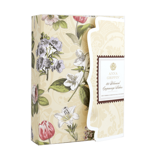 a book with a floral design on it.