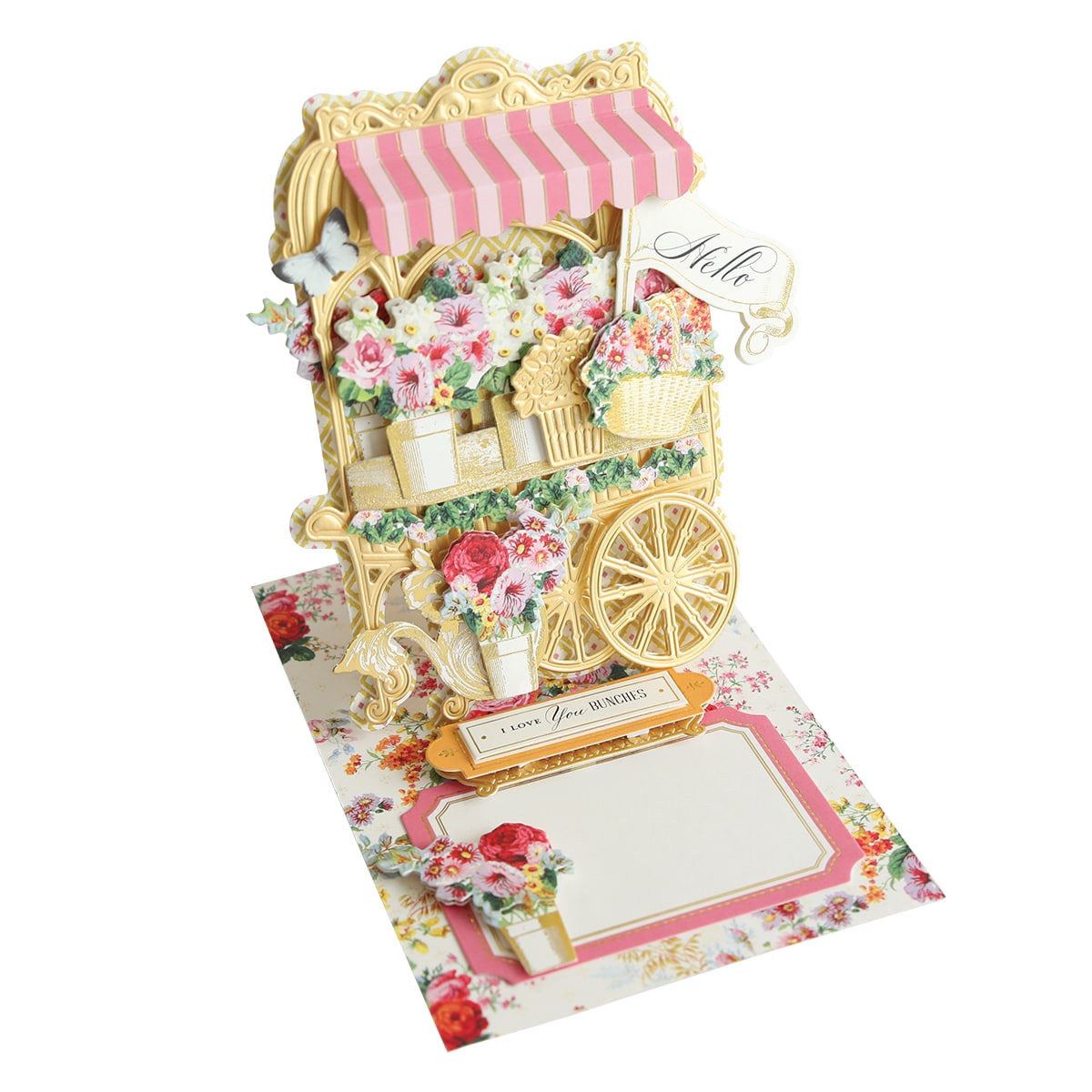 a card with a horse drawn carriage on it.