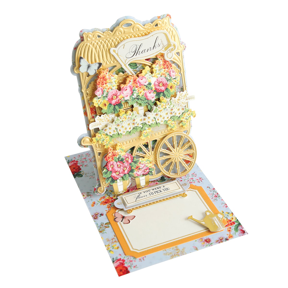 a card with a horse drawn carriage on it.