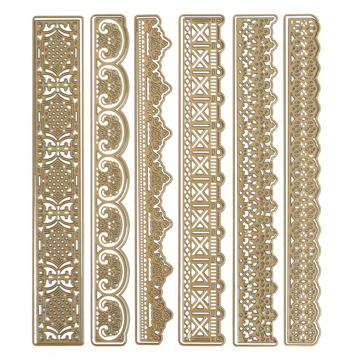 a set of gold decorative tape.