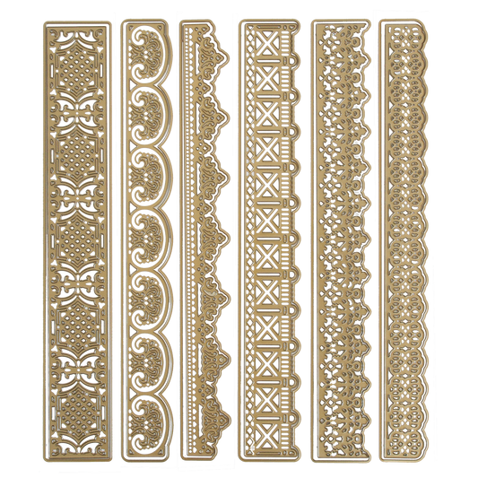a set of gold decorative tape.