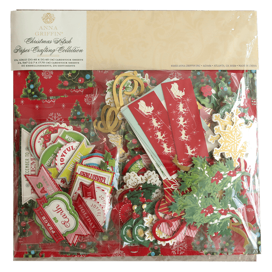 a Christmas Kitsch Papercrafting Collection in a bag.