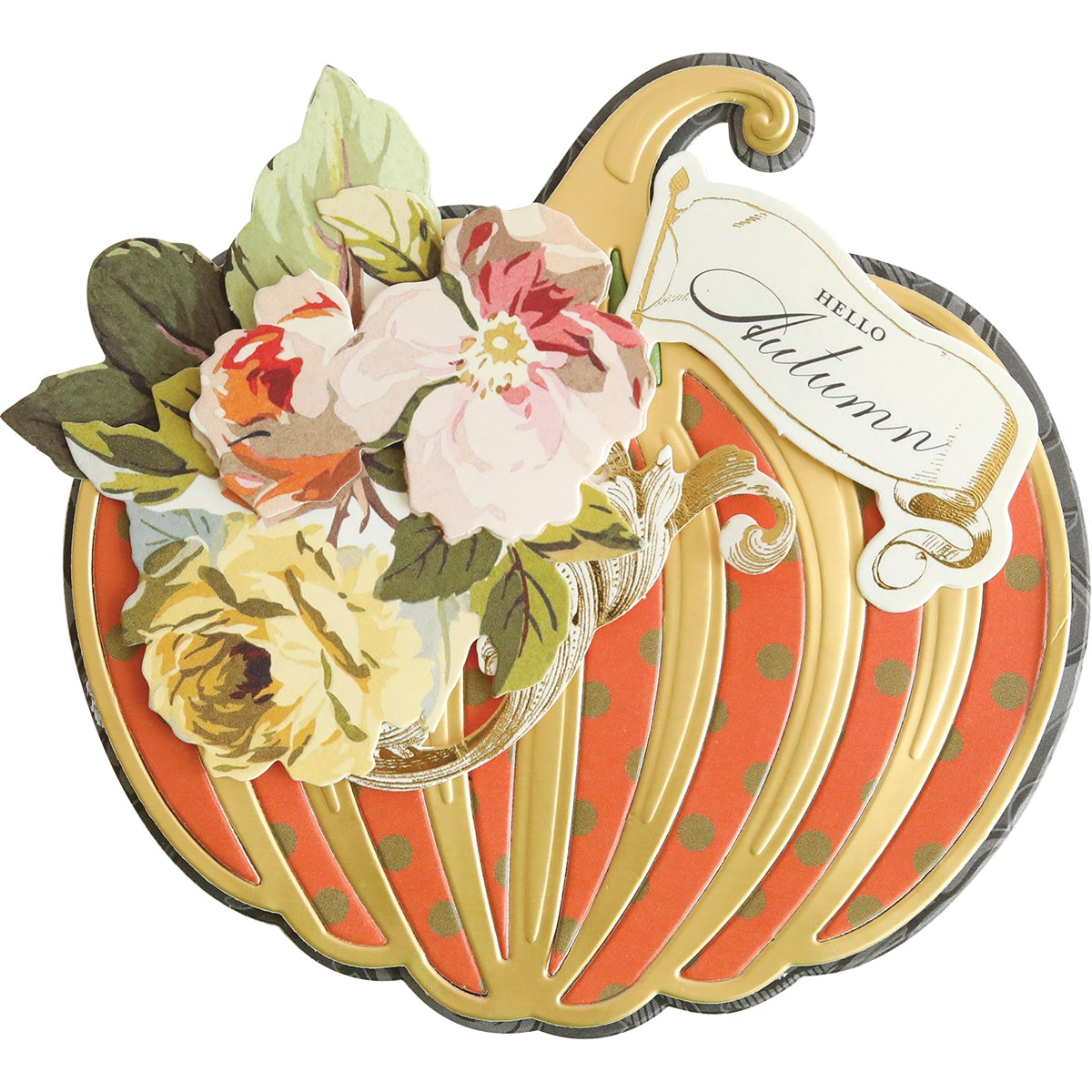 A Falloween Gift Card Holders with flowers and leaves.