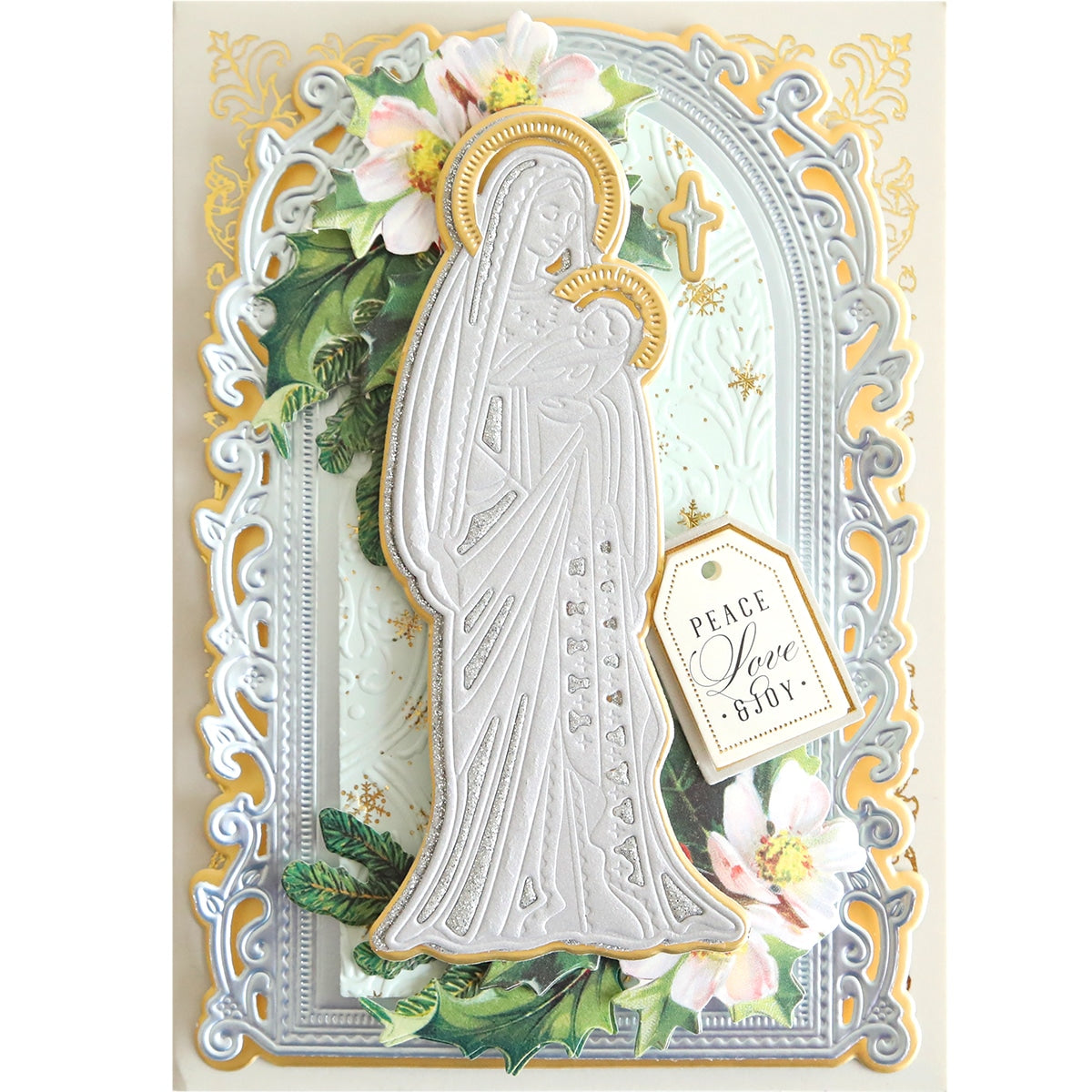 A card with an image of the Madonna & Child Die Set.